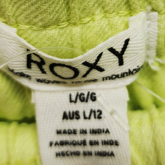 Roxy Womens Margarita Fringe Hem Shorts Size L Green Lightweight - Picture 2 of 6